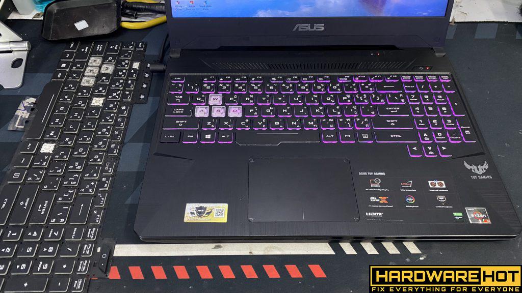 รับเปลี่ยนคีย์บอร์ดโน๊ตบุ๊ค ASUS TUF GAMING FX505DT-AL174T อาการคีย์บอร์ดปุ่มหลุด กดไม่ติด