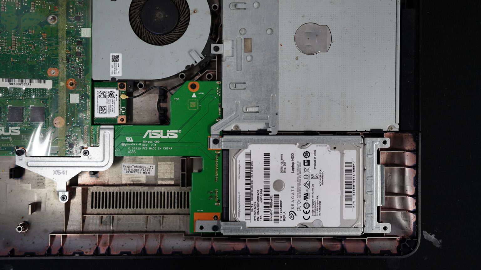 Asus k541u установка ssd